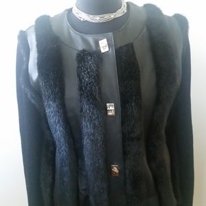 Lisa  black very soft leather/faux Medium